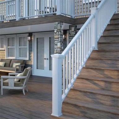 Белый виниловый лестничный поручень