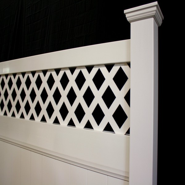 Белый огражденный забор размером 6х6 футов, серия 1530